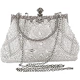 AIJUN Women's Vintage Beaded Evening Bag Sequin Clutch Purses for Women Wedding Clutches Prom Cocktail Party Handbags