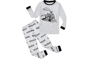 KikizYe Little Boys Long sleeve Pajamas Kids jammies Child Pjs
