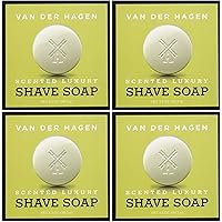 Van Der Hagen Men's Luxury Scented Shave Soap, 3.5 Ounce (Pack of 4)