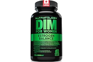 Nutratology DIM Supplement For Women | Canadian-Made | Promotes Estrogen Balance & Metabolism - 200MG Per Capsule - Estrogen 