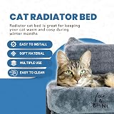 Fur & Bone Cat Radiator Bed Warm Fleece Hammock 50x43x26cm view 6