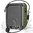 SHIDU Voice Amplifier for Teacher with Portable Microphone and Speaker, 18W Megaphone with Wired Mic Headset, IPX5 Waterproof & Rechargeable Bluetooth Speaker Systems for Tour Guide, Speech, Meeting