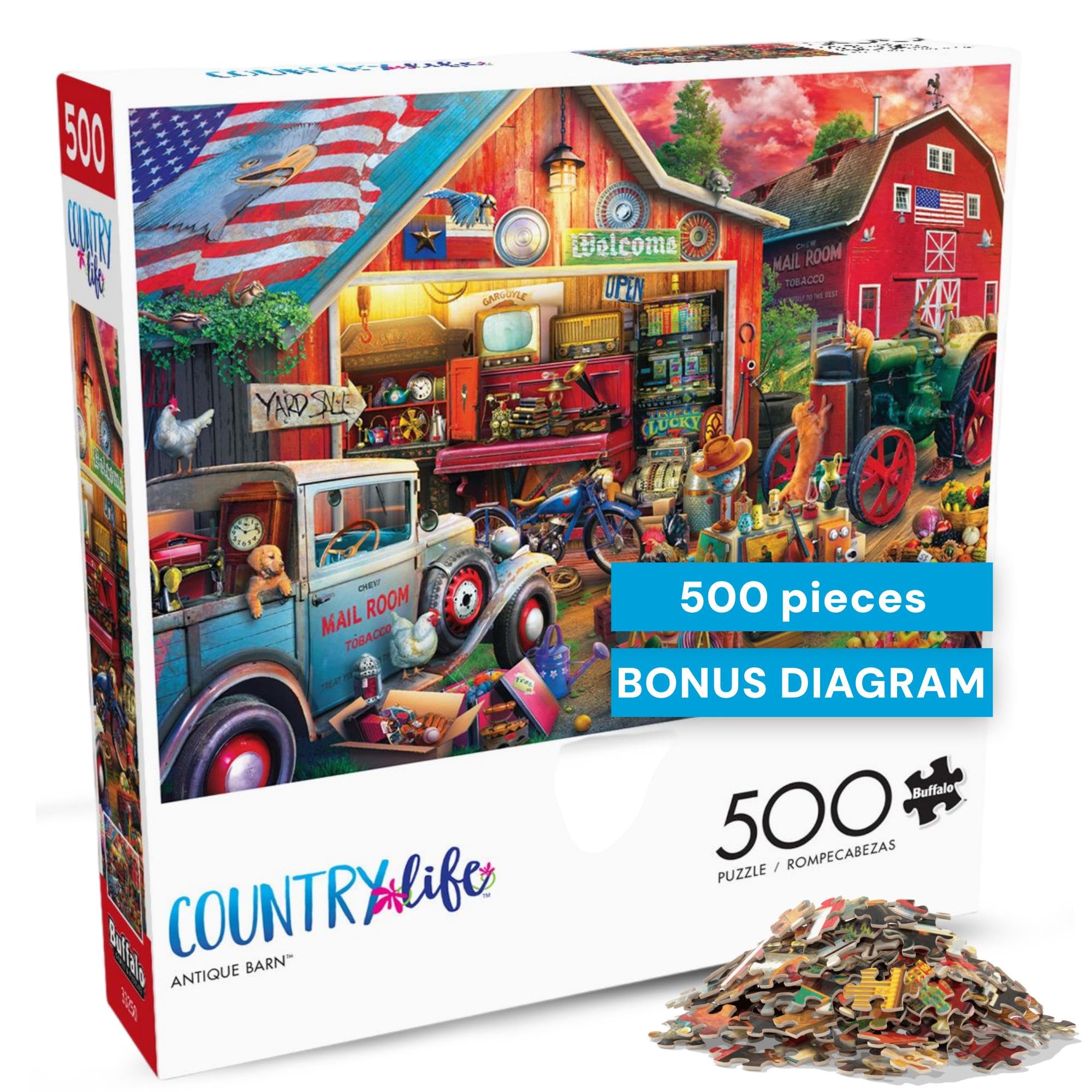 Buffalo Games - Country Life - Antique Barn - 500 Piece Jigsaw Puzzle