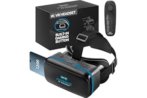 FEEBZ 3D VR Headset for Kids 2.0 + Android Remote - for iPhone & Android Phones | with 3D VR Videos & Apps Links | Virtual Re