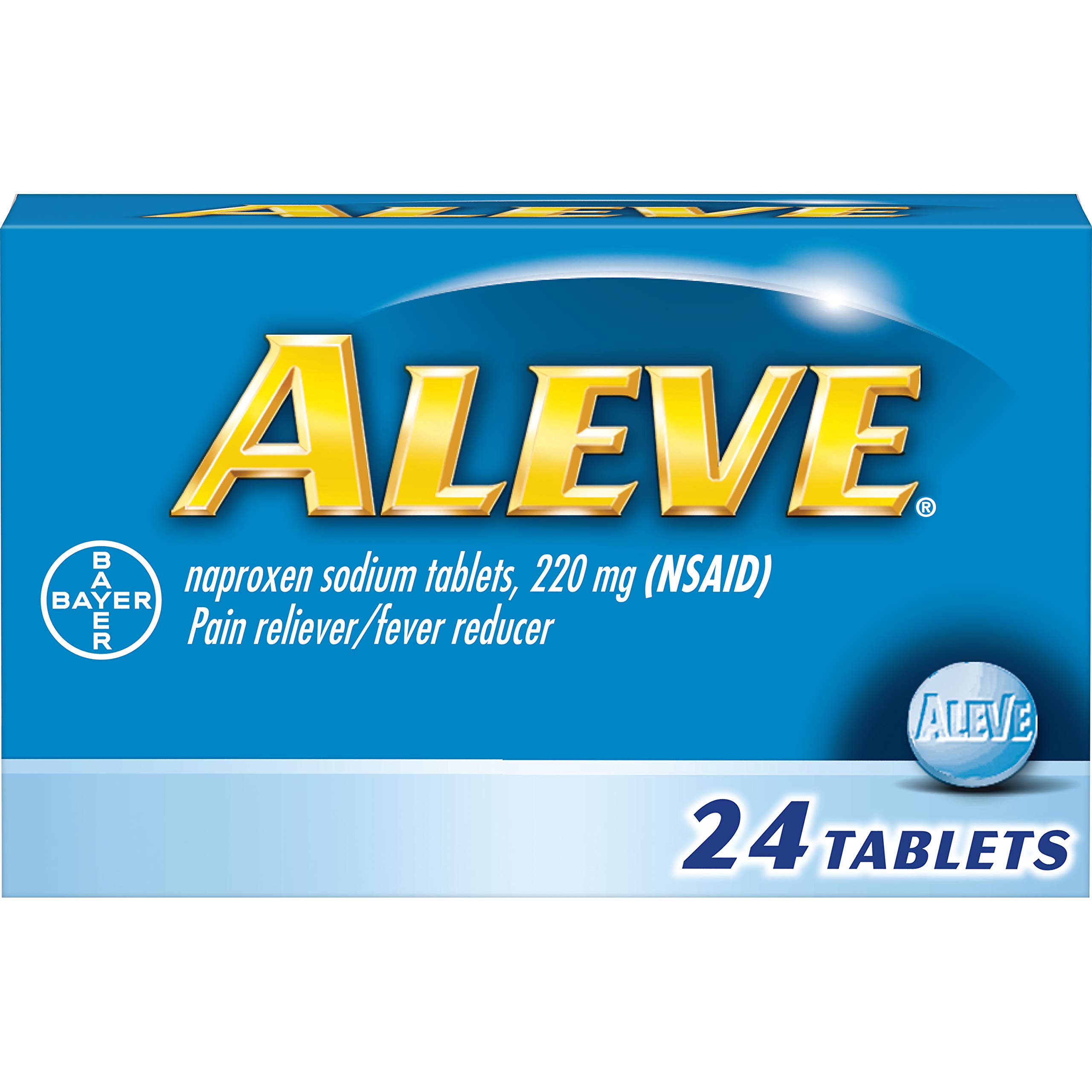 Aleve Pain Reliever/Fever Reducer Tablets, 24 ea Buy Online in UAE