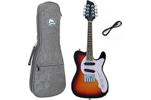 Batking Mandolin 8 Strings Acoustic Electric Mandocaster Instrument for Beginner Adults(Sunburst)