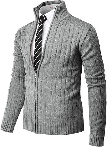 zip up knitted cardigan