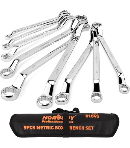 WORKPRO 7-Piece Metric Ratcheting Wrench Set - 8mm To 17mm With Rack