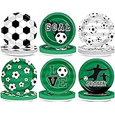 Yiaoyinnz 60Pcs Soccer Party Supplies Soccer Paper Plates Ball Birthday Decorations 7Inch Sports Theme Dessert Cake Plates Disposable Tableware for Kids Boys Birthday Baby Shower