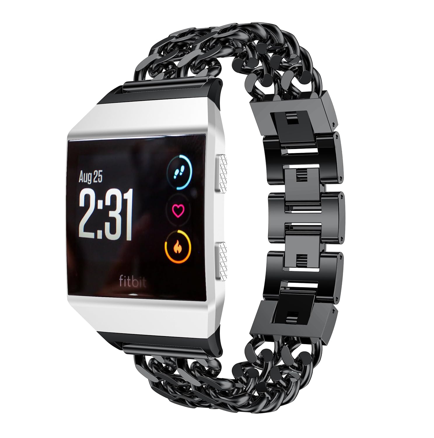 Hero Iand Watch Bands for Fitbit Ionic Smartwatch Band Stainless Steel Strap Metal Replacement Wrist Strap for Fitbit Ionic Smart Watch