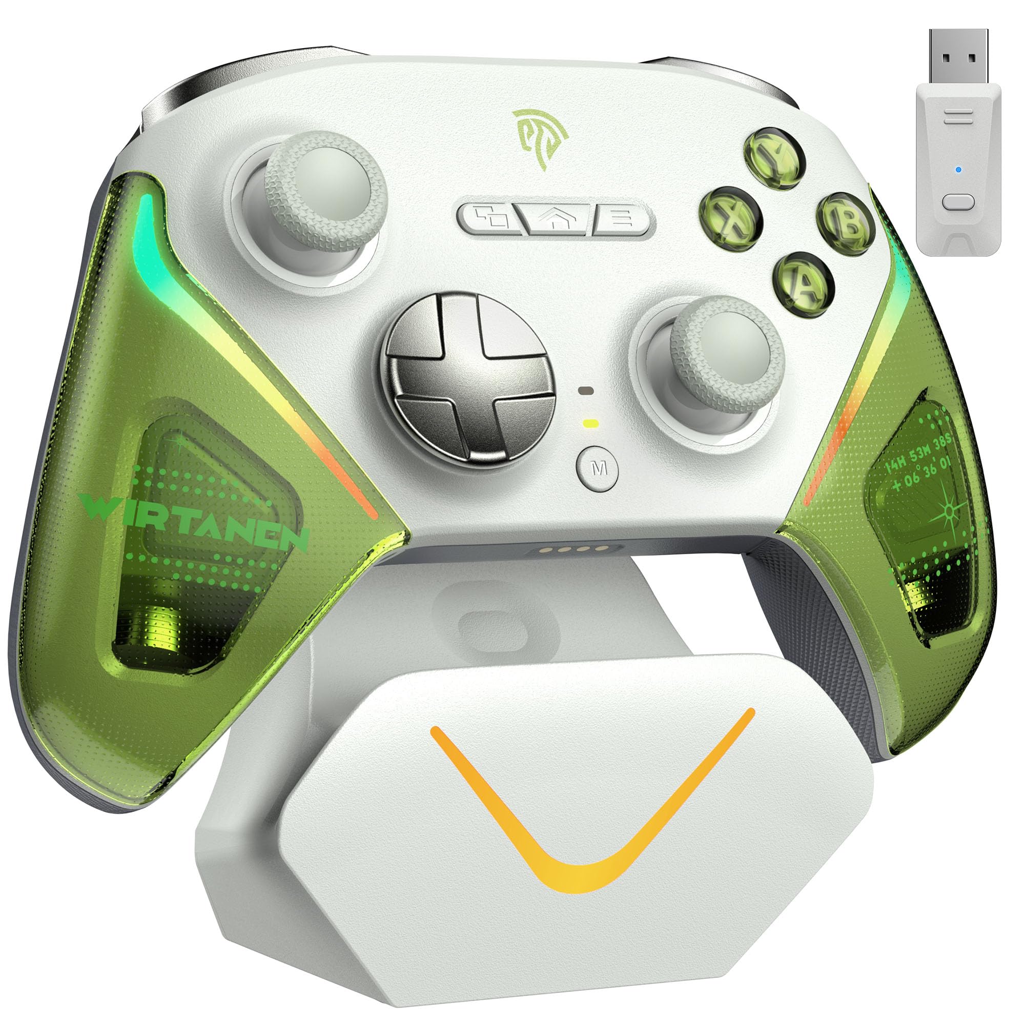 EasySMX D10 PC Controller - Elite Wireless Bluetooth Gamepad with TMR Joystick, Dual-Mode Triggers & Full Mechanical Buttons, 1000Hz Polling Rate, RGB Bakclit for PC/Switch/Switch 2/ Android/iOS