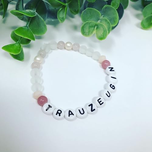 Armband Trauzeugin Jade pastell rosa