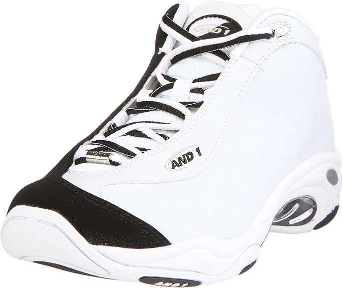 AND1 Unisex Adults Tai Chi MID Basketball Shoes, WhiteWeiss (White/Black/Silver), 10 Amazon.co