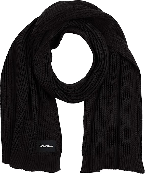 Calvin Klein Men's Knitted Scarf 35X180CM Winter Accessory Set, Black, OS Amazon.co.uk Clothing