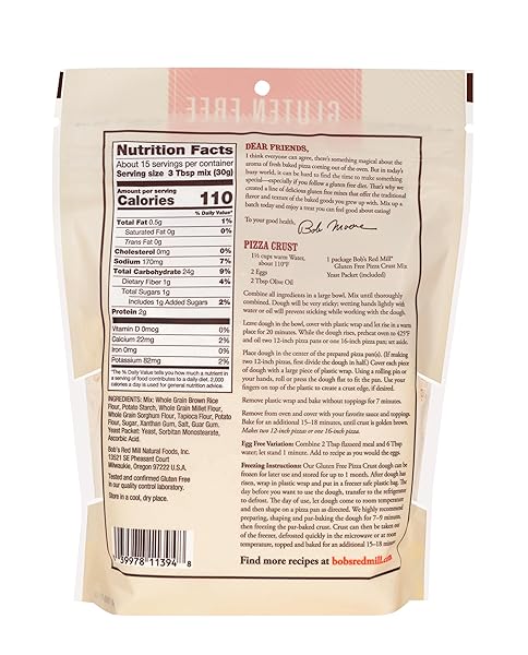 BOB’S RED MILL GLUTEN FREE PIZZA CRUST MIX, 16 OZ