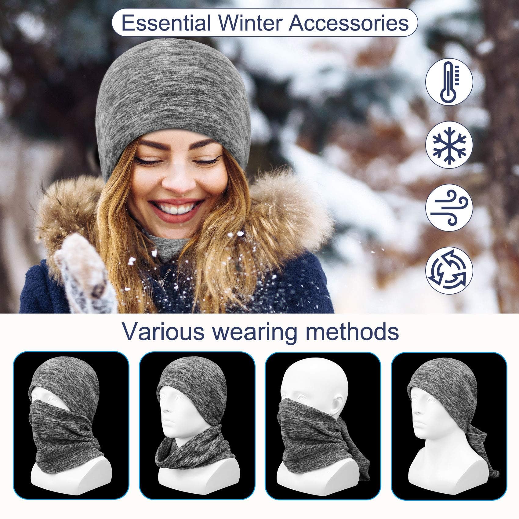 Balaclava Ski Mask,Winter Hat for Cold Weather Skiing Snowboarding Motorcycle Riding Breathable Warm Thermal Windproof Women