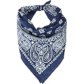 CRAFT KALA 3 Pack Pure Cotton Paisley Pattern Bandanas Square Scarf Headwear