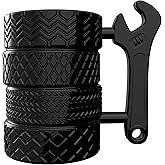 MISHOWNET Tire Coffee Tea Mug Gift for Car Lovers Mechanics Car Enthusiasts Christmas Gifts for Man Birthday Gift