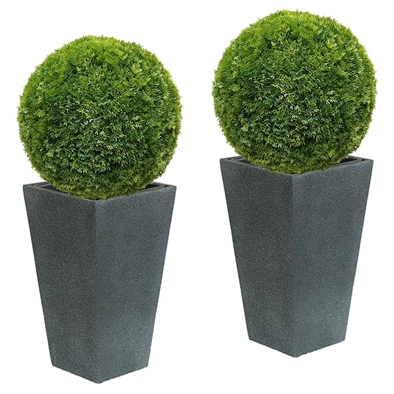 2 x 40 cm Ø künstliche Buchsbaumkugel - Thuja, Spar - Set, sehr natürlich wirkend