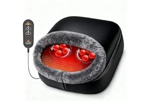 CooCoCo FSA Eligible Heated Foot Massager, HSA Approved Foot Warmer, Shiatsu Foot Heater for Plantar Fasciitis & Neuropathy, Feet Massage Machine for Pain Relief, Gifts for Women Mom Dad Men