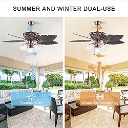 BOOMJOY 52 inch Ceiling Fans with Lights and