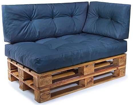 Palettenkissen Set Palettensofa Palettenpolster Palettenauflagen Sofa Kissen Indoor Outdoor Gesteppt für 120 x 80 cm Europale