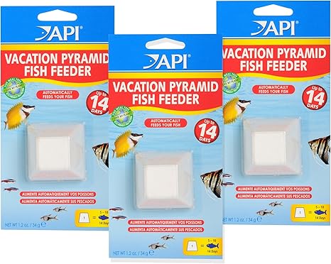 Amazon Com Api Vacation Pyramid Fish Feeder 14 Day 1 2 Ounce