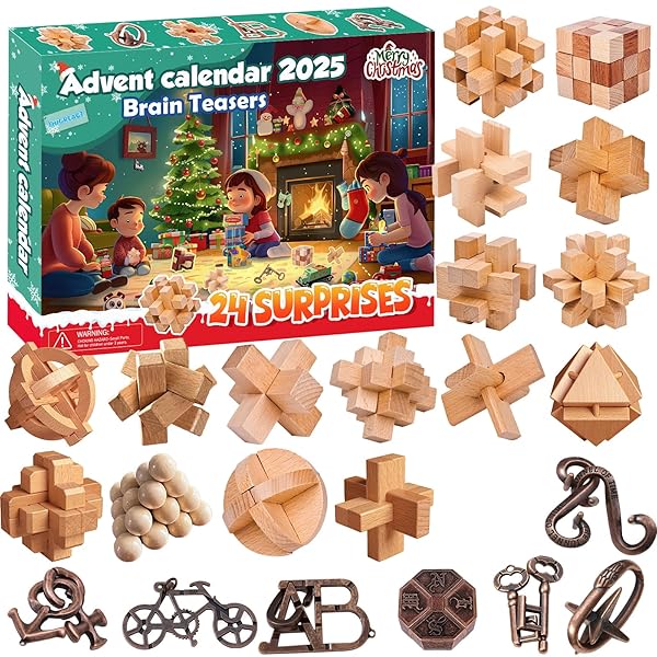 ADVENT CALENDAR 2025-24 DAYS OF BRAIN TEASER PUZZLES...