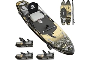 iTAOSTAR Novelty/Cyberpunk 11'6"×35” Extra Wide Paddle Board with Seat, One-Stop Premium SUP Board Gears, Tailored 5 Fins, Stable Inflatable Stand Up Paddle Boards for Youth/Adults of All Levels