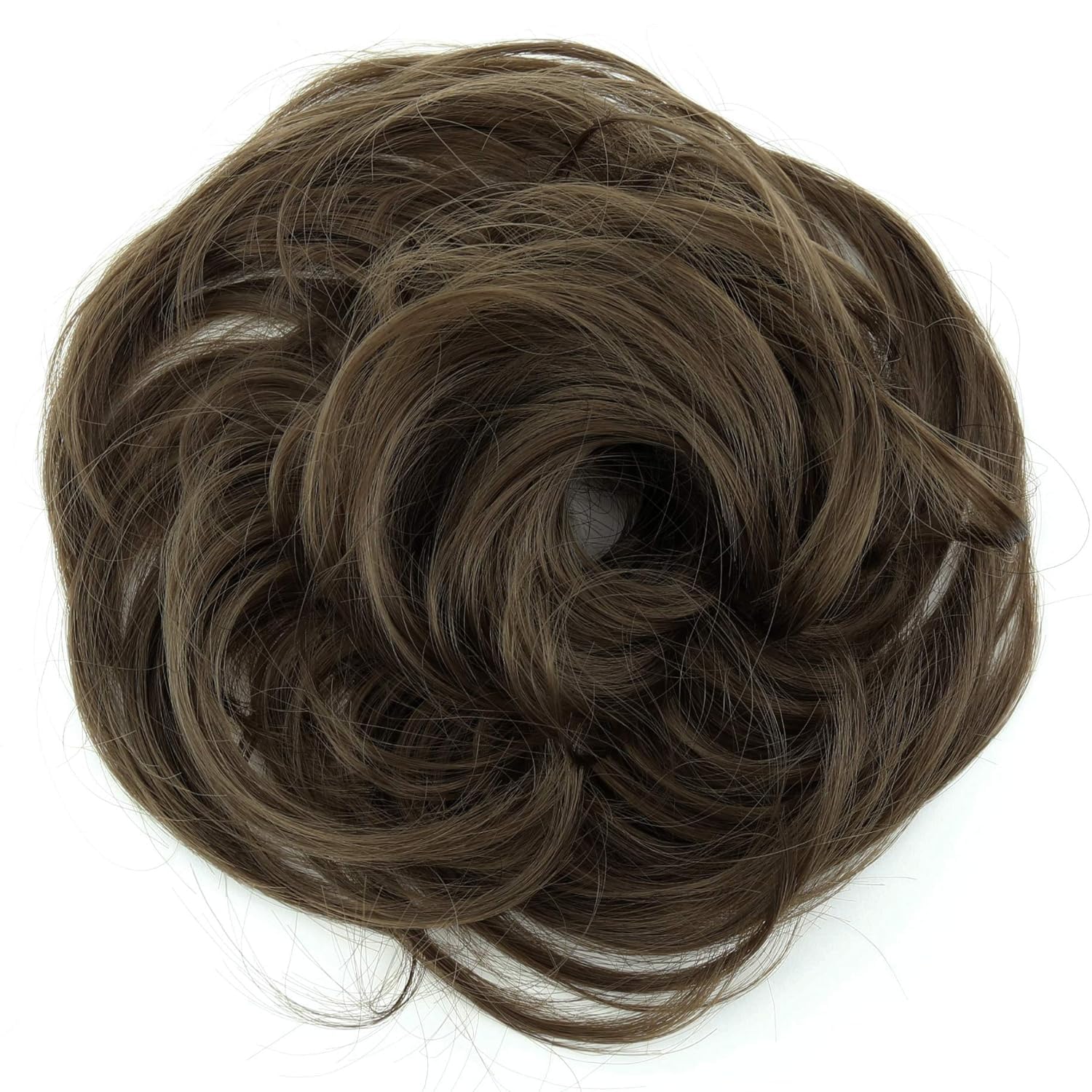 CAISHA Synthetic Fiber Hairpiece Scrunchie Scrunchy Updo Slightly Wavy Ash Brown G10B — image 1