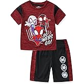 Marvel Spidey and His Amazing Friends Boys 2 Piece Short Sleeve T-shirt and Shorts Set for Toddler to Big Kids