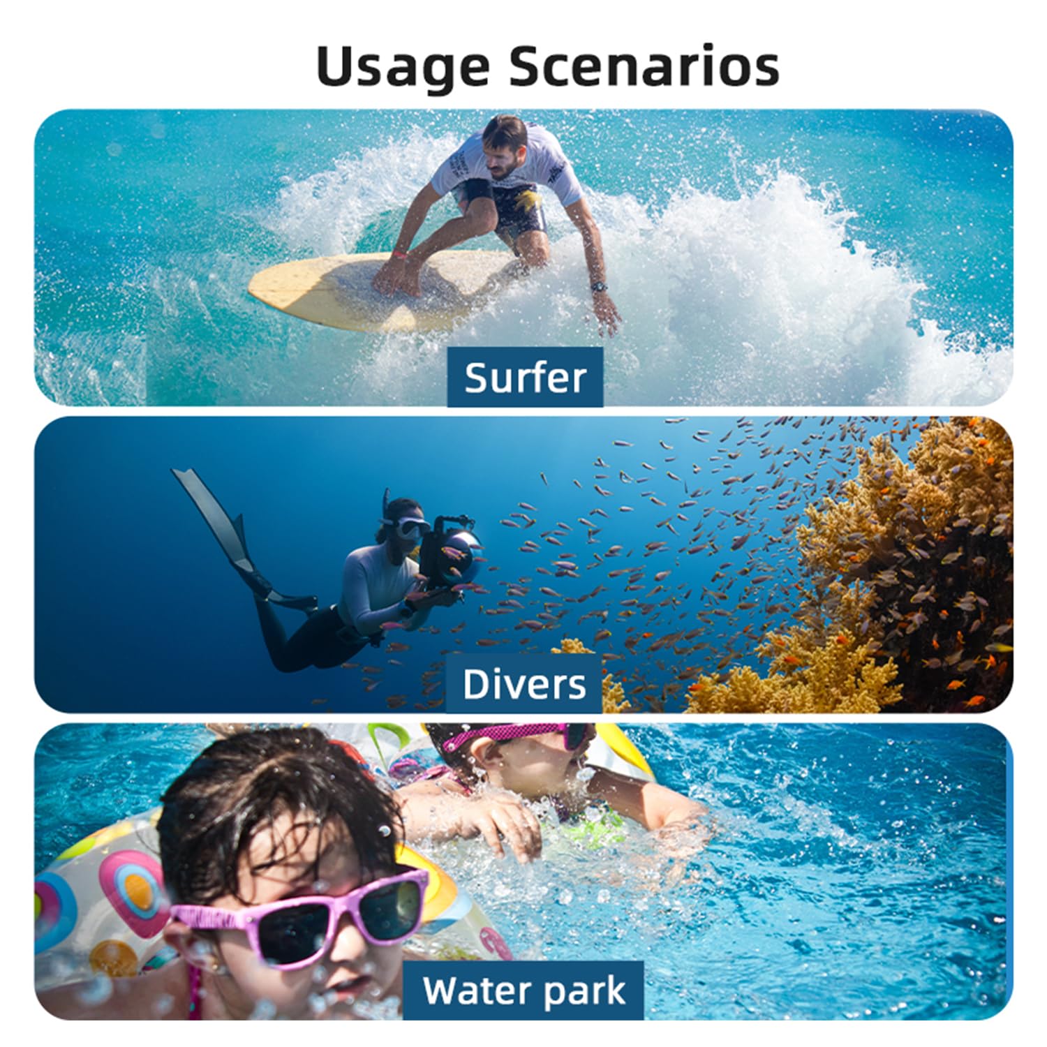 40M (131ft) Osmo Pocket 3 Underwater Dive Case Housing Protective Housing Shell for DJI Osmo Pocket 3 Waterproof Accessories-Transparent