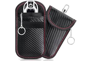 LivTee Faraday Key Fob Protector, RFID Blocking Faraday Bag for Car Keys (3.15'' × 5.12''), Anti-Theft Signal Blocking Pouch for Key Fob Security (2 Pack)