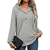 Bliwov Women Hoodies V Neck Drawstring Pullovers Workout Sweatshirts Spring Hooded Tops Fashion Sweaters Loose Fit