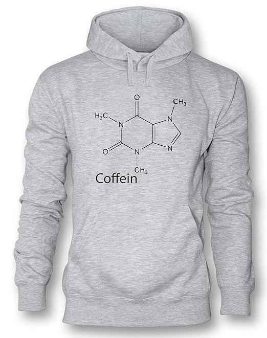 Angry Shirts Coffein Koffein Strukturformel - Herren Hoodie