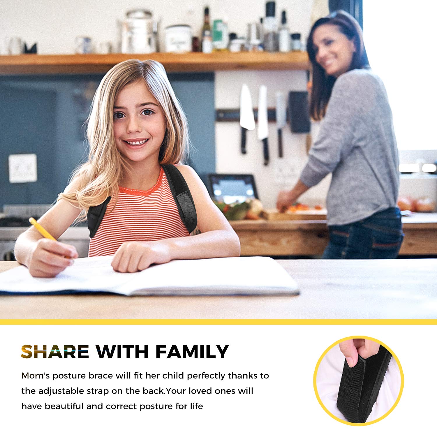 Posture Corrector Brace for Women &Men, Comfortable Better Back and Shoulder Brace Pain Relief, Back Support Belt for Slouching &Hunching, Breathable Corrects Cervical Clavicle Thoracic Support Device