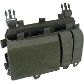 YAKEDA Tactical Placard Triple Magazine Pouch with Quick Release Mag Pouch Insert, UTX Buckles Combined with Chest Mini Rig and Vest