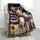 Jekeno Goat Blanket Gifts for Adult Kids, Goat Gifts Lovers Throw Blankets for Women Girls, Fit for Couch Chair Bed Travelling Camping