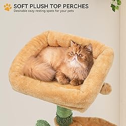 YITAHOME 44.5in Tall Cactus Cat Tree Tower with