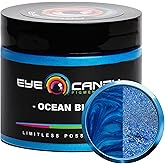Eye Candy Pigments Premium Blue Mica Powder - Ocean Blue (50gr) - for Epoxy, Resin, Soap, Paint, Woodworking, Acrylic Pouring, Bath Bombs, Fishing Lures - DIY Arts and Crafts Additive