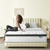 Breezleep Queen Mattress, 12 Inch Cooling Hybrid Queen Size Mattress in a Box, Medium Firm with Gel Memory Foam & Pocket Coils, Motion Isolation, Pressure Relief, CertiPUR-US