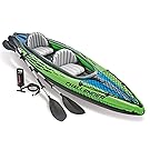Intex Challenger K1 Kayak, 1-Person Inflatable Kayak Set with Aluminum Oars and High Output Air Pump