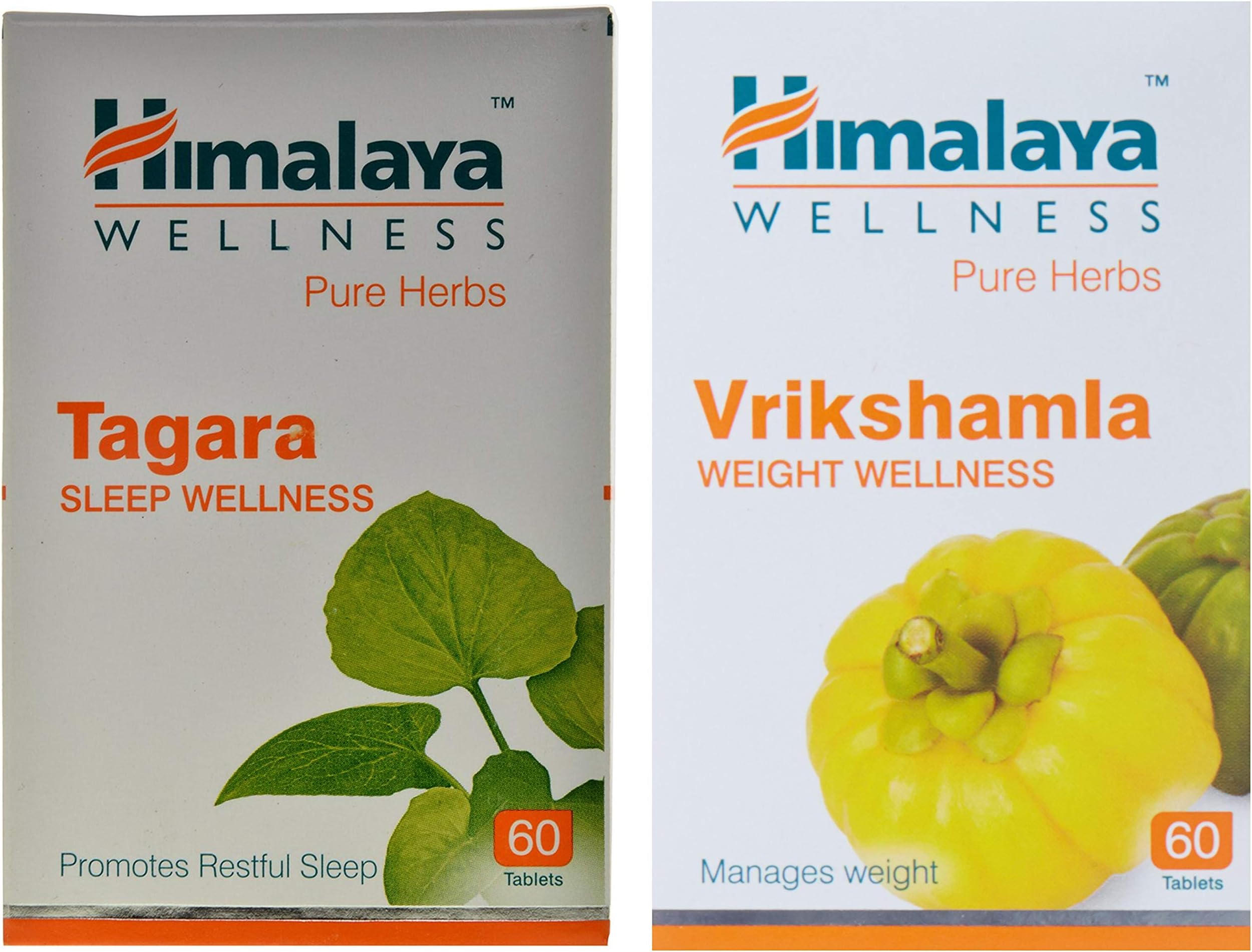 Wellness Pure Herbs Tagara Sleep Wellness - 60 Tablets & Himalaya Wellness Pure Herbs Vrikshamla Weight Wellness - 60 Tablets