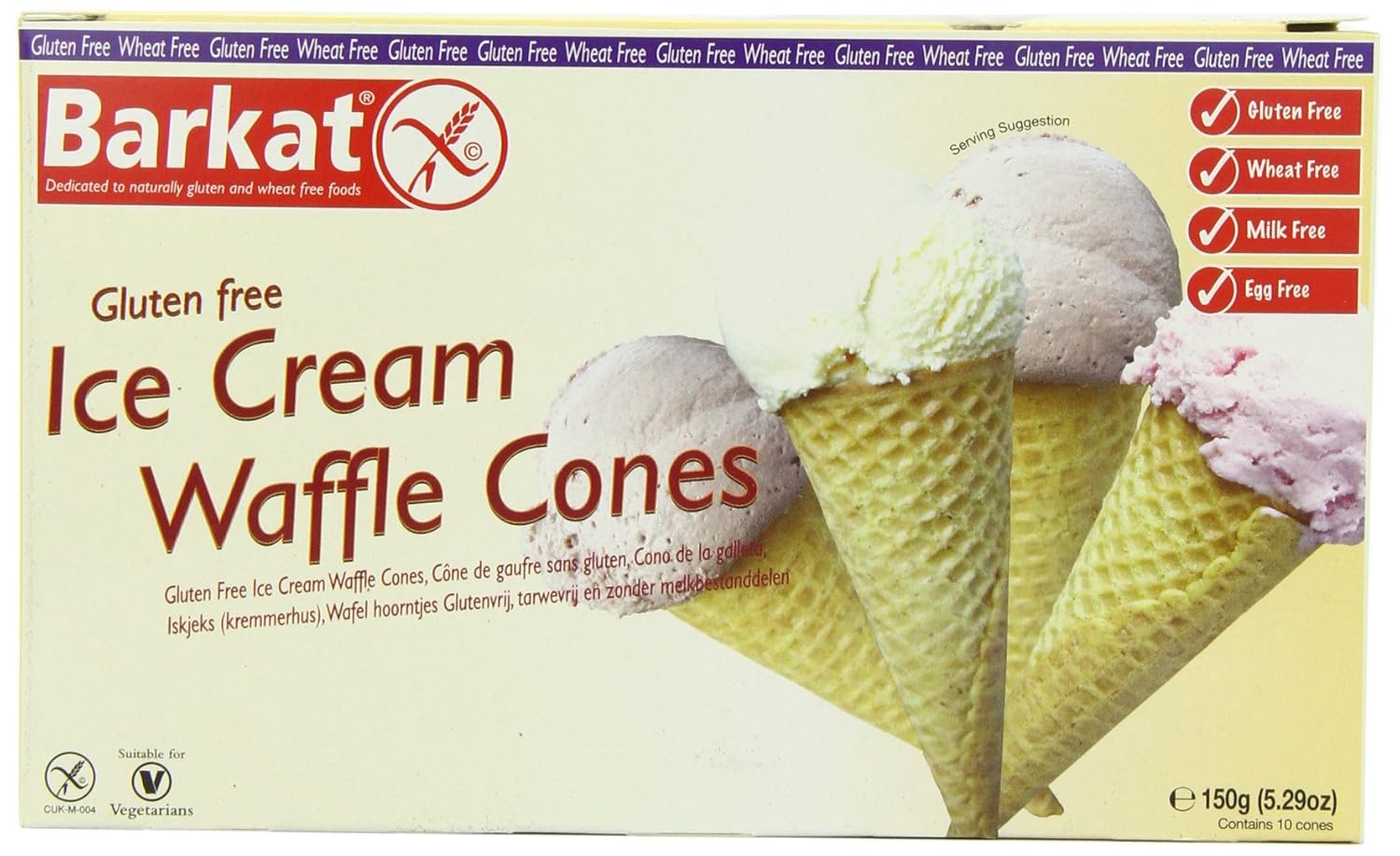 Barkat GlutenFree Ice Cream Waffle Cones 150 g (Pack of 2) Amazon.co