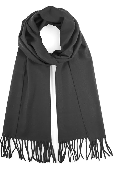 JWSilk Long Silk Chiffon Scarf Solid 