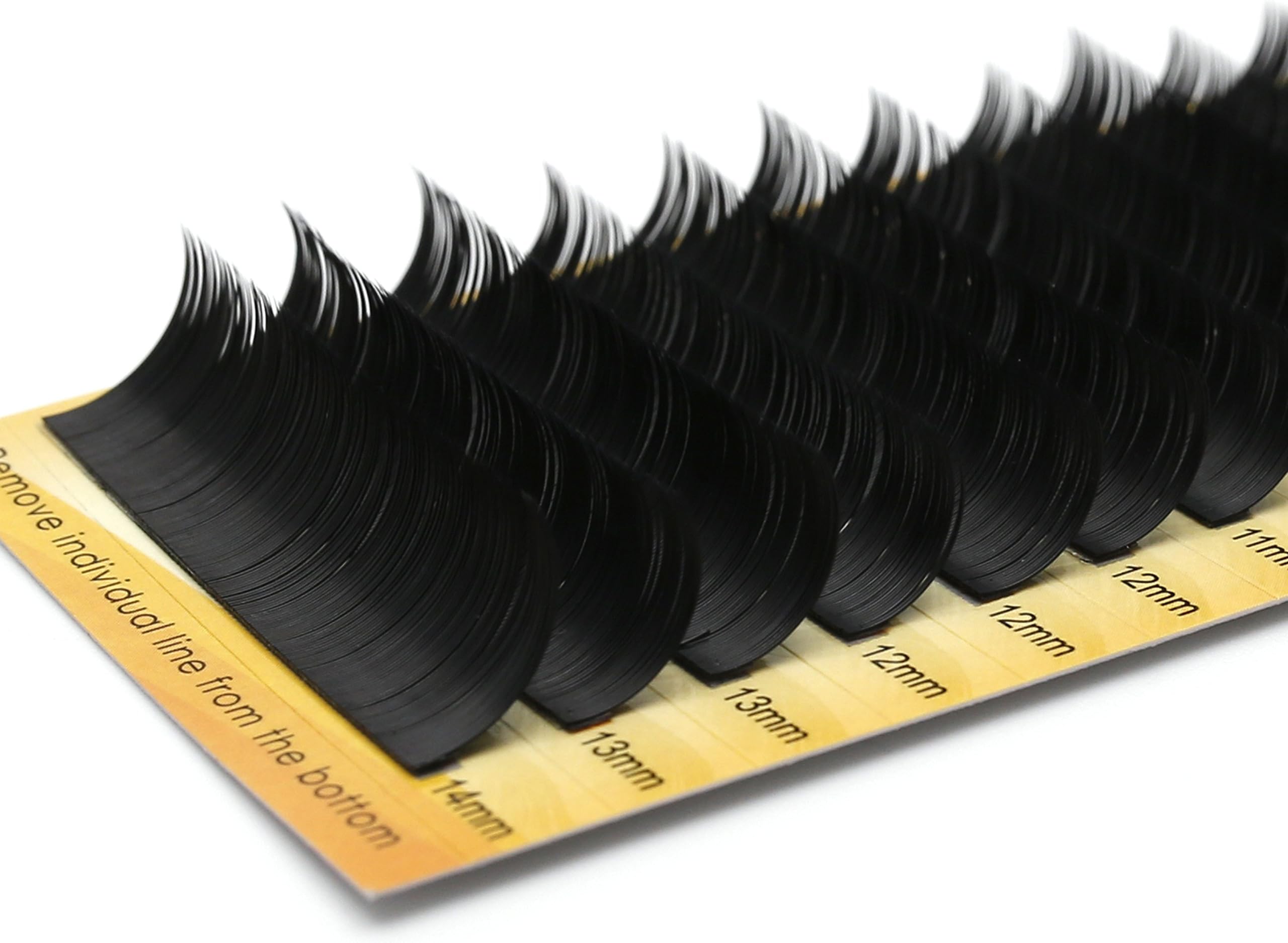 14 Lines Per Tray 0.20 Thickness B Curl Handmade Silk Faux Mink Eyelash Extension 14 Rows 8-14MM Mixed Length Individual Lash Semi-permannent Eyelash Application for Salon Use