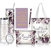 Afarnook 6 Pcs Social Worker Appreciation Month Gifts Include 20 Oz Tumbler Canvas Bag Notebook Pen Social Worker Must Haves for Bsw Msw Dsw Lcsw Coworker Volunteer Office Supplies