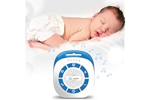 Elepho eSoother Portable Baby Sound Machine - soothes and Helps Your Baby Fall Asleep Faster and Stay Asleep Longer by Listening to Soothing Music, Mothers’ Heartbeat or White Noise.