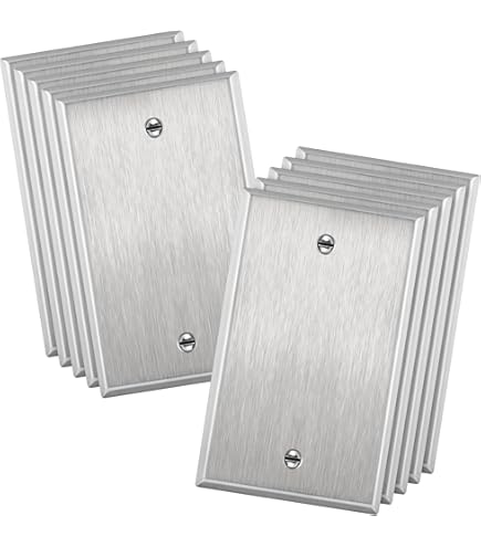 Eaton 93152-BOX 2-Gang Blank Stainless Steel Wallplate - Amazon.com