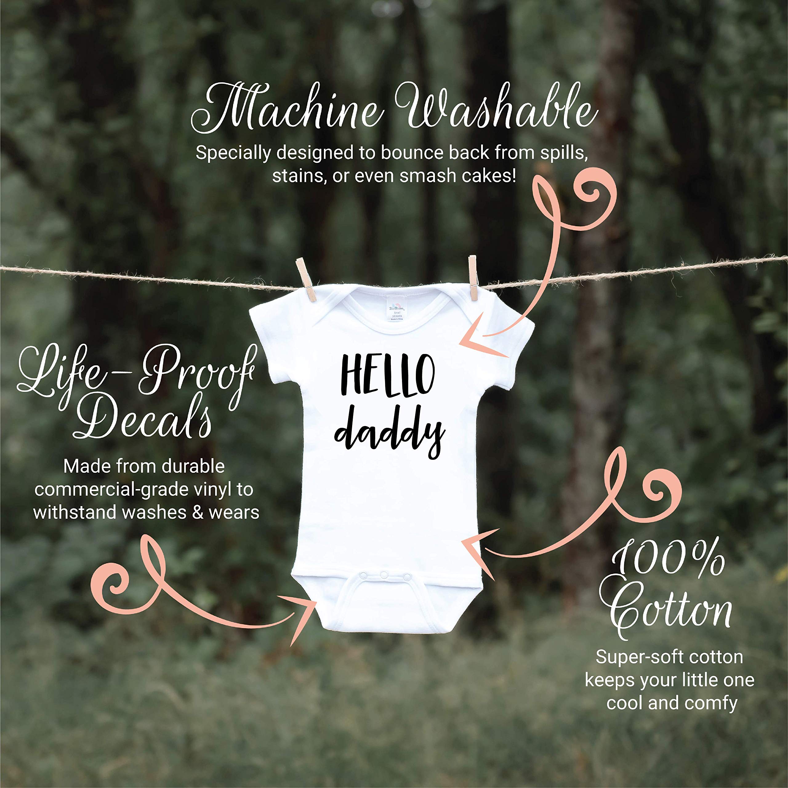 Bump and Beyond Designs Hello Daddy Surprise Pregnancy Announcement to Husband